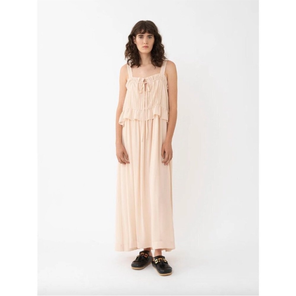 See By Chloe Sleeveless Strap Dress in Silky Beige